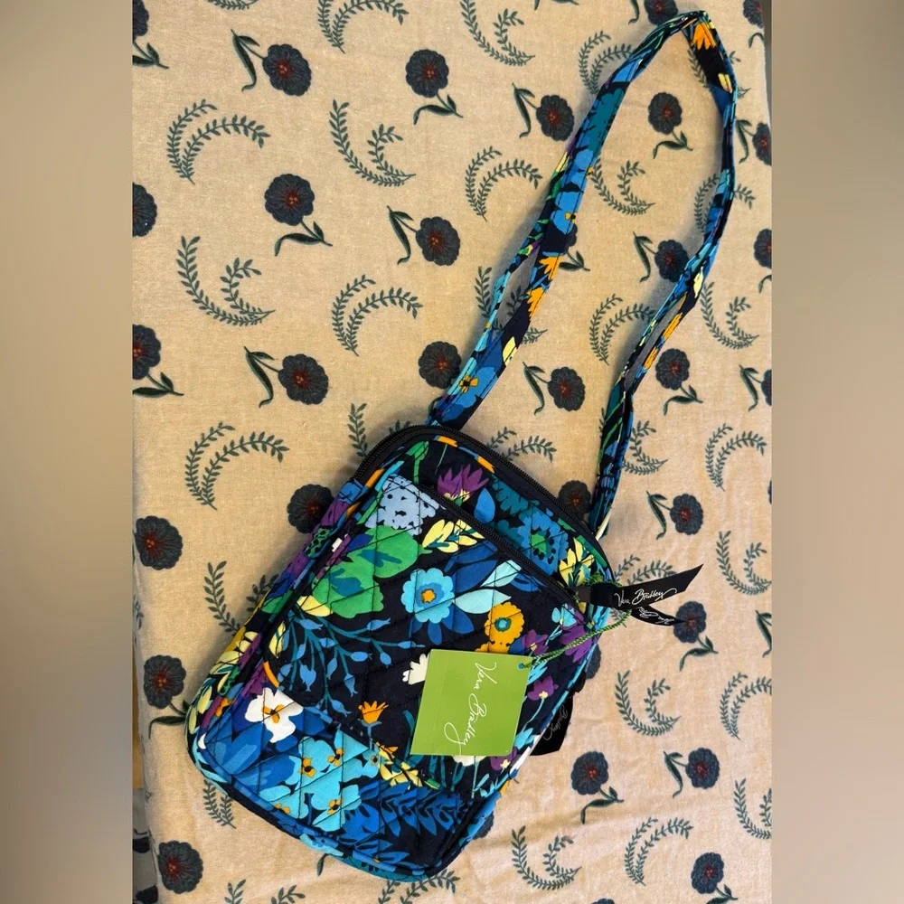 NWT Vera Bradley Mini Hipster in Midnight Blues Pattern - Picture 1 of 6